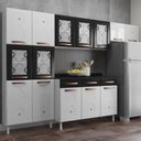 Ver imagem 1 de Cozinha de Aço Completa Mirage New 14 Portas 3 Gavetas Branco/Preto 815471 - Telasul