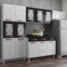 Cozinha de Aço Completa Mirage New 14 Portas 3 Gavetas Branco/Preto 815471 - Telasul - 1