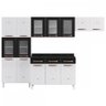 Cozinha de Aço Completa Mirage New 14 Portas 3 Gavetas Branco/Preto 815471 - Telasul - 2