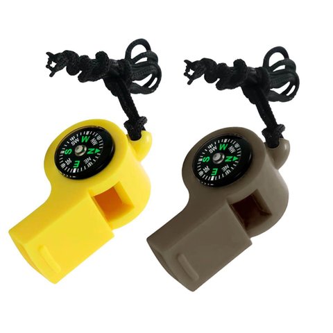 Apito de Emergência com Bússola e Cordão
