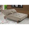 Sofá Cama 3 Lugares Jade Retrátil Reclinável Bege Capuccino - 1