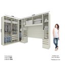 Ver imagem 3 de Quarto Modulado Casal Completo 9 Portas 9 Gavetas Canto Reto Seletto Bege/Areia HP