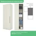 Ver imagem 5 de Quarto Modulado Casal Completo 9 Portas 9 Gavetas Canto Reto Seletto Bege/Areia HP