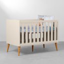 Ver imagem 1 de Berço Mini Cama Theo com Pés Retrô Mel - Areia Abra Cadabra