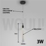 Lustre Pendente Led Integrado Gota Raindrop 3w - 4