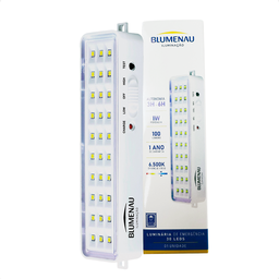 Kit 2 Luminárias de Emergência Blumenau 30 Leds Recarregável Bivolt - 6