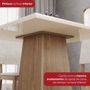 Ver mais imagens de Conjunto Sala de Jantar Mesa Dora 160cm Tampo MDF e Vidro Canto Arredondado 6 Cadeiras Tainá
