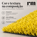 Ver imagem 4 de 4m² Grama Sintética 20mm com Proteção UV e Antifungo 1,00 x 4,00m Amarela Rm Decor