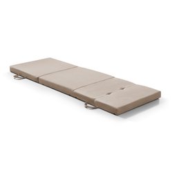 Cama Dobrável Portátil Estofado Camping Viagem Espuma D24 - Bege - 1