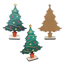 Transforme Seu Ambiente com Nosso Kit Árvore de Natal em Mdf- 10 Unidades - 5