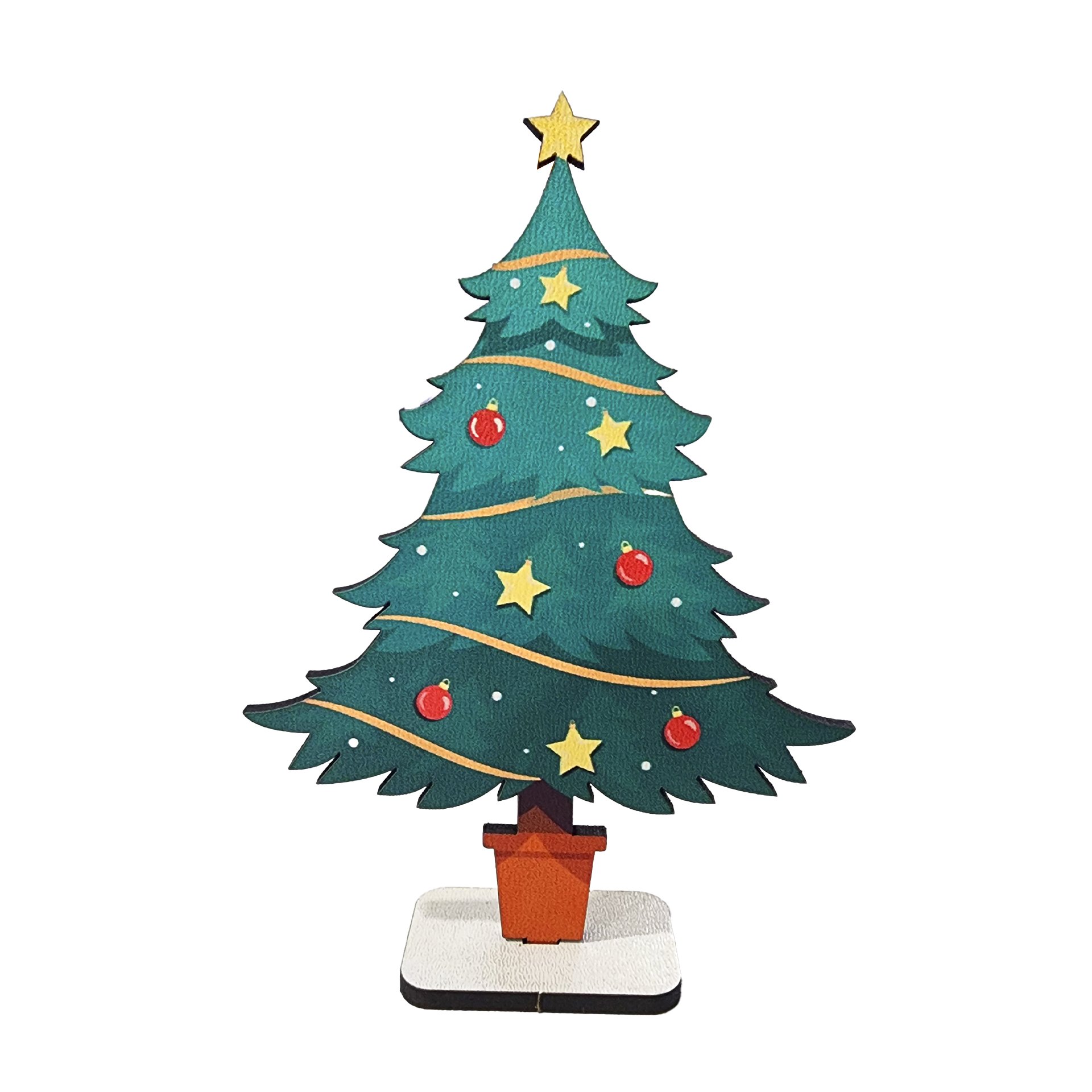 Transforme Seu Ambiente com Nosso Kit Árvore de Natal em Mdf- 10 Unidades - 1