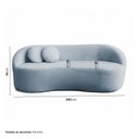 Ver imagem 3 de Sofá 3 Lugares Orgânico 200cm Fava CabeCasa MadeiraOriginals Azul