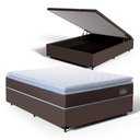 Ver imagem 1 de Cama Box Baú com Colchão de Espuma D33 Pillow Top Comfort Luxo Casal 138cm