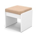 Ver imagem 2 de Banqueta pra Penteadeira ou Quarto Branca Estofada MDF Branco Casah