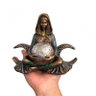 Escultura Bruxa Wicca Triluna Lua Triplice 13 cm em Resina - 5