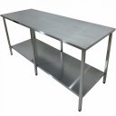 Ver imagem 1 de Mesa Aço Inox Industrial 140x70x90 cm Plano Liso Nortinox