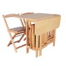Conjunto Prático Mesa e 4 Cadeiras Dobrável Mel/sinamão Bar Cozinha Lazer - 14