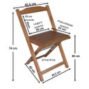 Ver imagem 7 de Conjunto Prático Mesa e 4 Cadeiras Dobrável Mel/sinamão Bar Cozinha Lazer