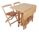 Ver imagem 4 de Conjunto Prático Mesa e 4 Cadeiras Dobrável Mel/sinamão Bar Cozinha Lazer