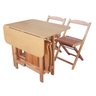 Conjunto Prático Mesa e 4 Cadeiras Dobrável Mel/sinamão Bar Cozinha Lazer - 10