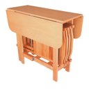 Ver imagem 5 de Conjunto Prático Mesa e 4 Cadeiras Dobrável Mel/sinamão Bar Cozinha Lazer