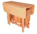Ver imagem 5 de Conjunto Prático Mesa e 4 Cadeiras Dobrável Mel/sinamão Bar Cozinha Lazer