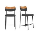 Ver imagem 1 de Conjunto 02 Banquetas Medias Mona Courissimo Whisky e Grafite - Ssx Multicoisas