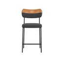 Ver imagem 3 de Conjunto 02 Banquetas Medias Mona Courissimo Whisky e Grafite - Ssx Multicoisas