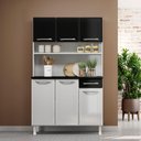 Ver imagem 1 de Armário de Cozinha de Aço Kit Triplo 105cm Rose Multimóveis Smart CR6096 Branco/Preto