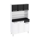 Ver imagem 2 de Armário de Cozinha de Aço Kit Triplo 105cm Rose Multimóveis Smart CR6096 Branco/Preto