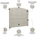 Ver imagem 3 de Cabeceira Casal King Cama Box 195cm Glenda I02 Bouclê Bege - Mpozenato