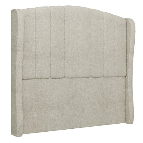 Cabeceira Casal King Cama Box 195cm Glenda I02 Bouclê Bege - Mpozenato