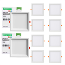 Ver imagem 3 de Kit 10 Painel de Led Quadrado Embutir Recuado 12w Bivolt Taschibra 6500k Frio