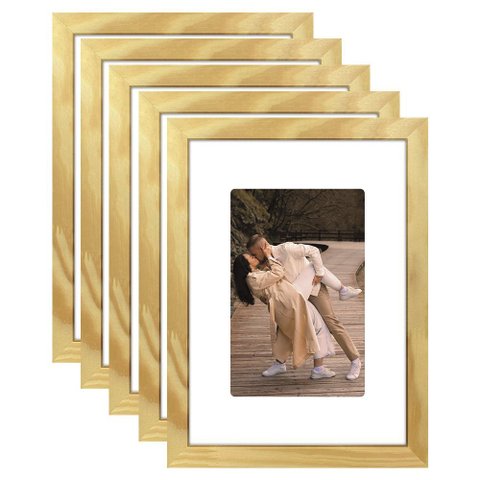 Kit 5 Porta Retrato 15x21 Quadro com Paspatur Fotos 10x15