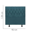 Ver imagem 2 de Cabeceira para Cama Box Solteiro 90 Cm Istambul:azul Turquesa