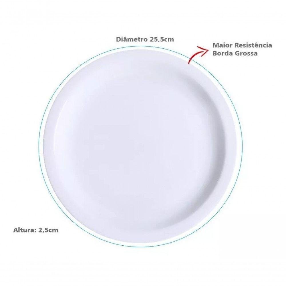 Kit 20 Pratos de Mesa Porcelana Iguaçu Almoço Jantar Germer - 8