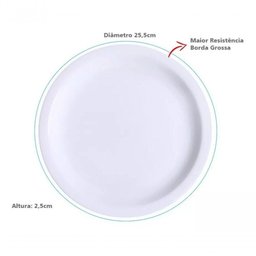 Kit 20 Pratos de Mesa Porcelana Iguaçu Almoço Jantar Germer - 8
