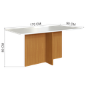 Ver imagem 4 de CONJUNTO DE SALA DE JANTAR PREDILLETA ATENAS 170 CM COM 6 CADEIRAS FREIJÓ/OFF-WHITE ASSENTO PRETO