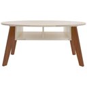 Ver imagem 2 de Mesa de Centro Diva 2 Nichos Off White/cedro