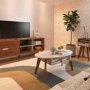 Ver imagem 1 de Mesa de Centro Diva 2 Nichos Off White/cedro