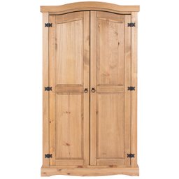 Armário de Madeira Maciça com 2 Portas Marrom Antique - 4