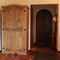 Armário de Madeira Maciça com 2 Portas Marrom Antique - 8