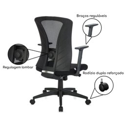 Cadeira de Escritório Diretor Tela Giratória BLM-0283 D - BLUME - 32967 - 2