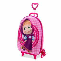 Mochila 3D de Rodinhas Infantil - Masha e o Urso - Masha Sweet - Maxtoy - 1