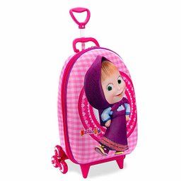 Mochila 3D de Rodinhas Infantil - Masha e o Urso - Masha Sweet - Maxtoy - 4