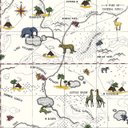 Ver imagem 1 de Papel de Parede Dzmd-9091 Mapa Safari