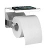 Suporte Papel Higienico Parede Kit 13 Uni Inox Banheiro Lavabo Prateleira Apoio Celular Porta Objeto - 4