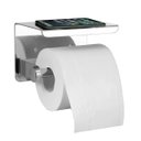 Ver imagem 4 de Suporte Papel Higienico Parede Kit 13 Uni Inox Banheiro Lavabo Prateleira Apoio Celular Porta Objeto