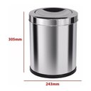 Ver imagem 2 de Cesto De Lixo Em Inox 13 Litros Com Tampa Vai E Vem Home:Inox