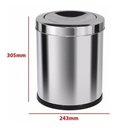 Ver imagem 2 de Cesto De Lixo Em Inox 13 Litros Com Tampa Vai E Vem Home:Inox